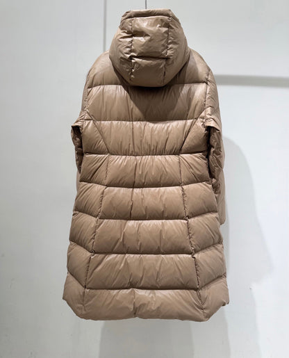 MC 2025 Long Jacket Beige Nylon Down