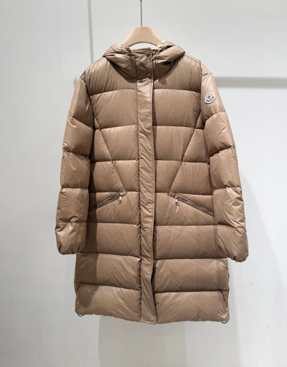 MC 2025 Long Jacket Beige Nylon Down