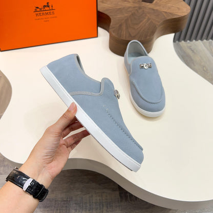HM Men's Jour Loafer Pastel Blue Suede 687432