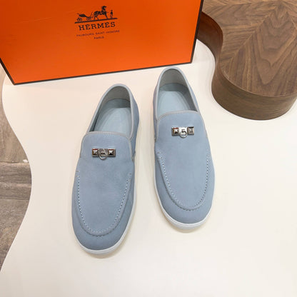 HM Men's Jour Loafer Pastel Blue Suede 687432