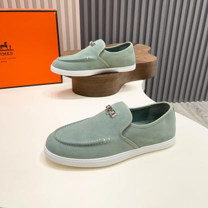 HM Men's Jour Loafer Pastel Green Suede 687434