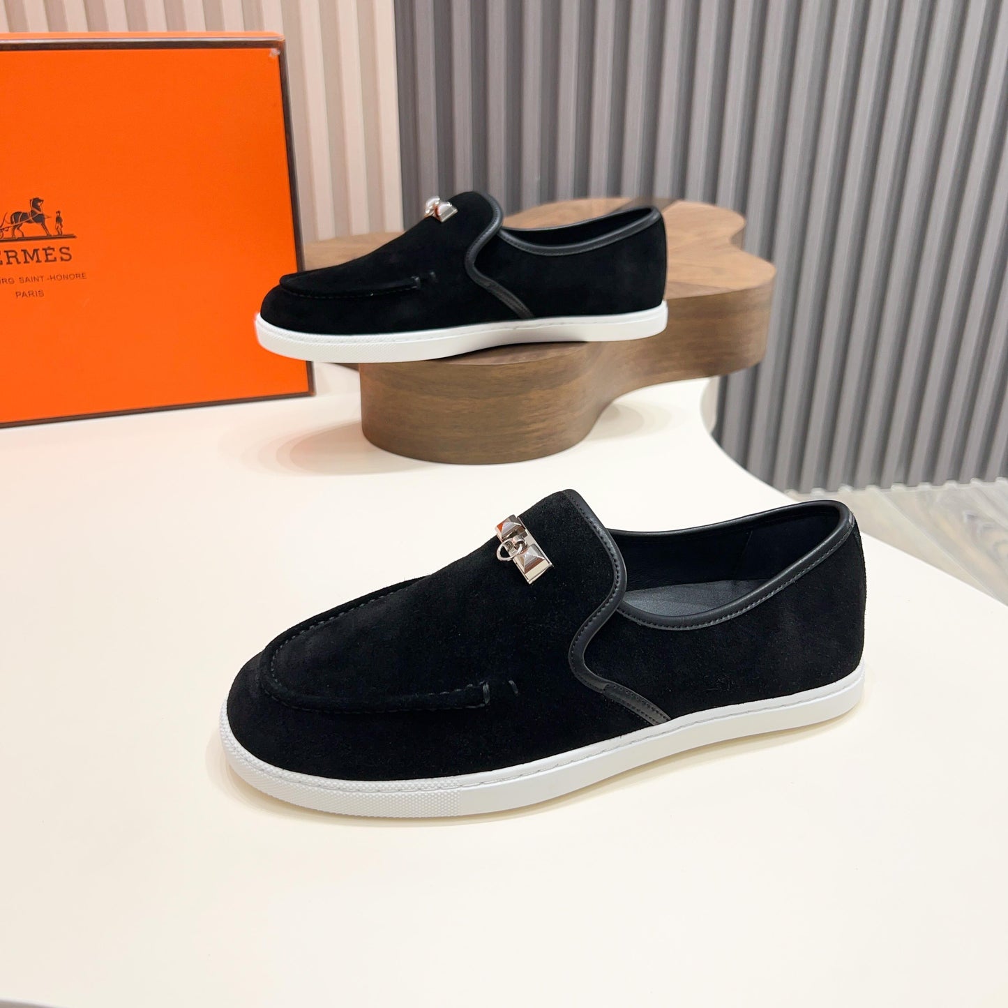 HM Men's Jour Loafer Black Suede 687435