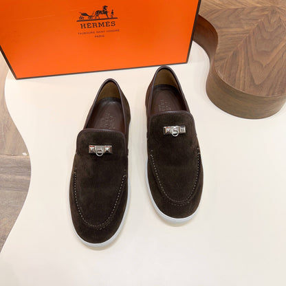 HM Men's Jour Loafer Dark Brown Suede 687437