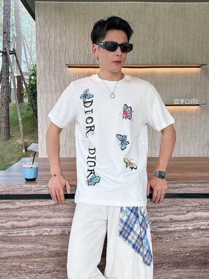 CD 2026 Streetwear T-shirt Butterfly Cotton 316509