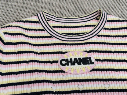 Chanel T- Shirt Pink Yellow mix Black Tencel 232702