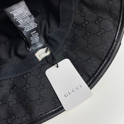 GG Bucket Hat Black Monogram 413184