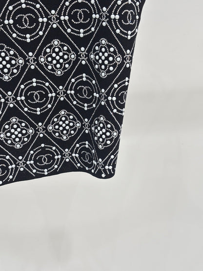 Chanel 2026 Camisole Black mix White Tencel 394727