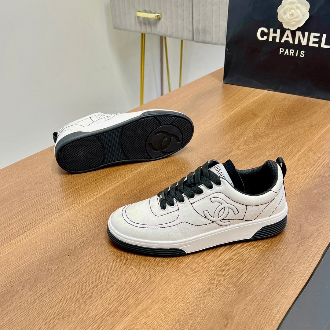 CC Sneaker 25mm In White Soft Denim 149496