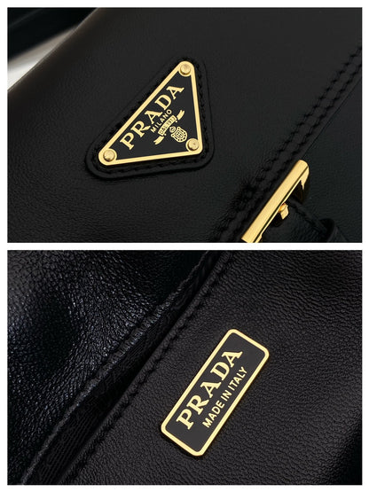 PRA Shoulder Bag Black Sheepskin 341130