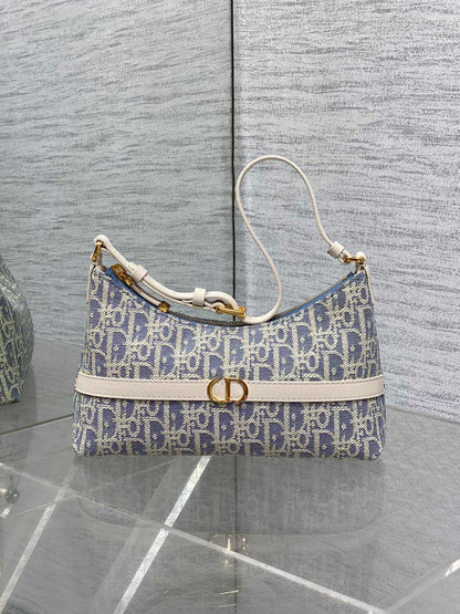 CD  Miss Caro 24 blue raffia-effect fabric