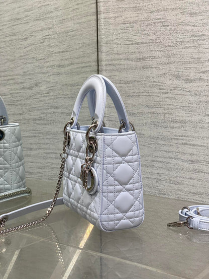 Dior 2026 Mini Lady Dior Bag Glacier Blue Lambskin 270717