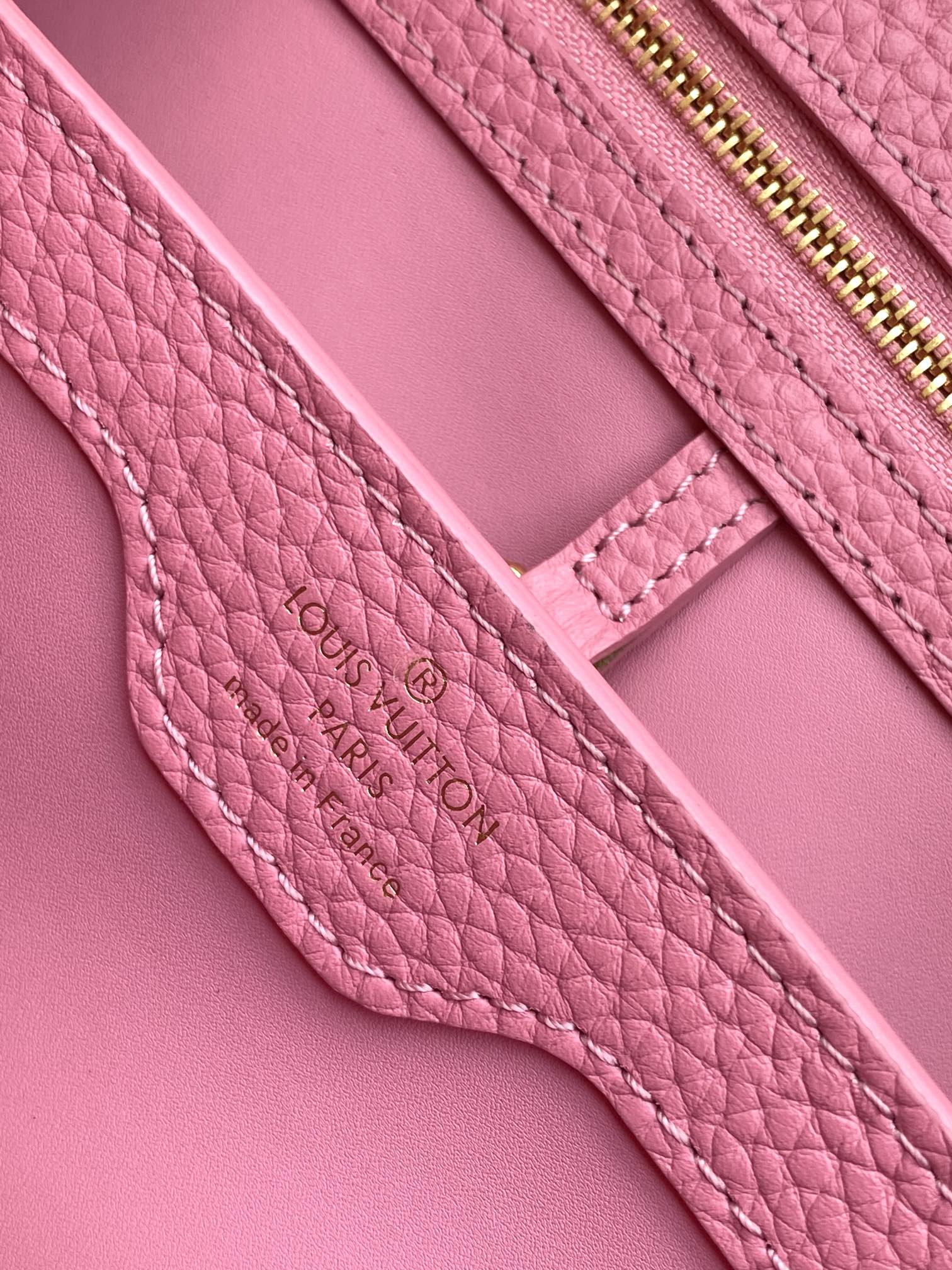 CAPUCINES MINI 21 IN MARSHMALLOW PINK TAURILLON GOLD HARDWARE