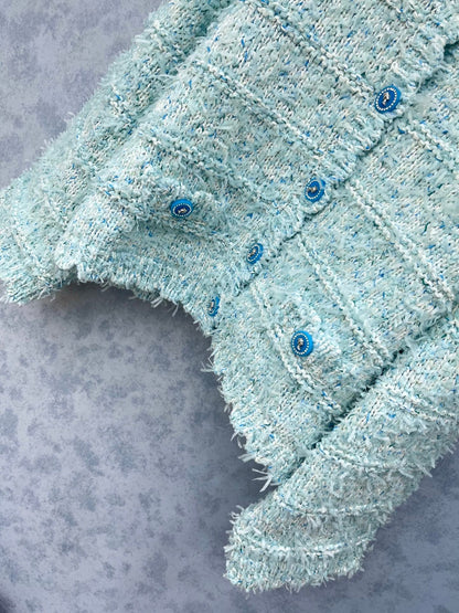 CC 2025 Jacket Light Blue Tweed Wool 325870