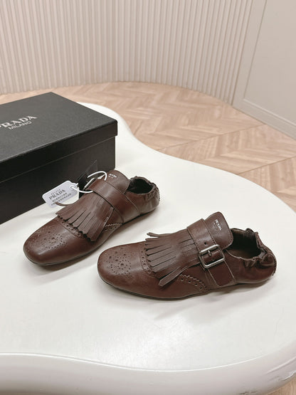 PRA 26S Ballet Flats Brown Calfskin 600589