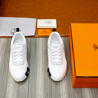 HM BOUNCING SNEAKER WHITE CANVAS AND CALFSKIN