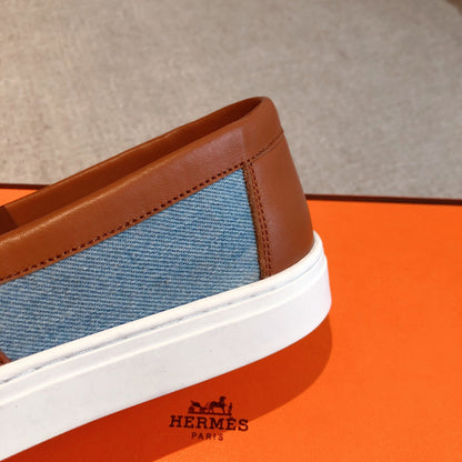 HM GAME SLIP-ON SNEAKER LIGHT BLUE DENIM