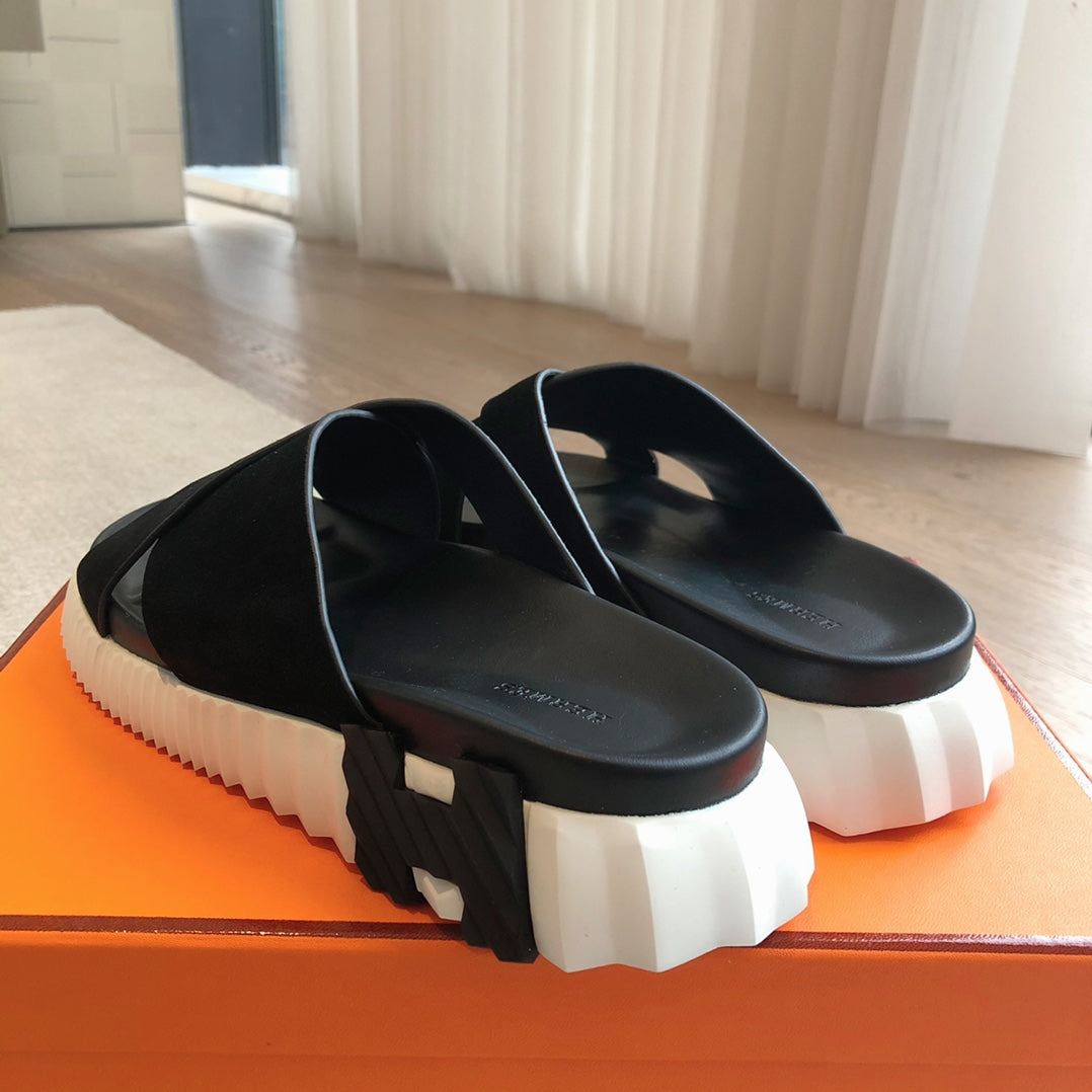 HM INFRA SANDAL BLACK SUEDE