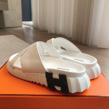 HM INFRA SANDAL WHITE CALFSKIN