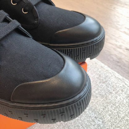 HM ITINERAIRE ANKLE BOOT BLACK CANVAS