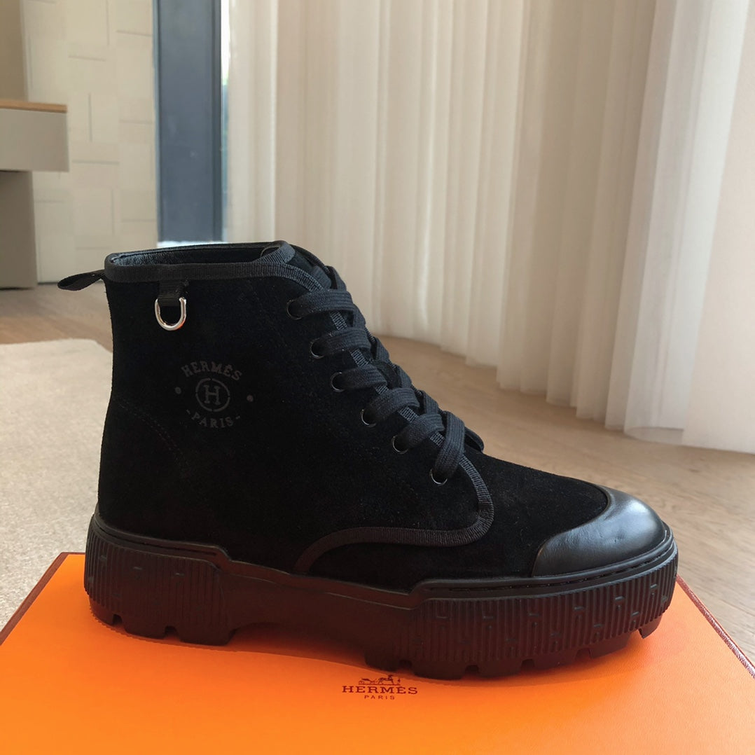 HM ITINERAIRE ANKLE BOOT BLACK SUEDE