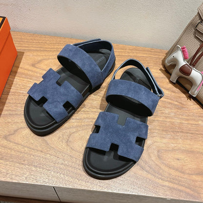 HM Men's 25 Genius  Sandals Blue Suede 651352
