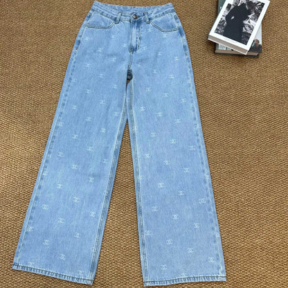Chanel 2026 Trousers Jean Light Blue Cotton 401621