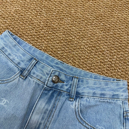 Chanel 2026 Short Demin Blue Cotton 401625