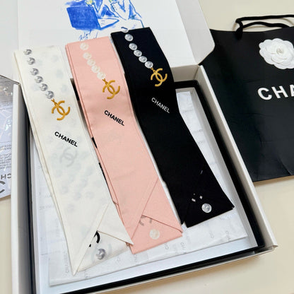 CC  Twilly Mini Scarf 120cm Light Pink Mulberry Silk 949111