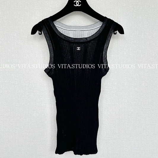 Chanel 2026 Vest Shirt Black Cotton 634555