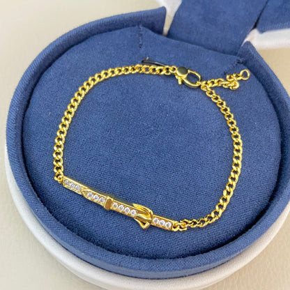 Hermes Diamond-Encrusted Buckle Belt  Open Bracelet