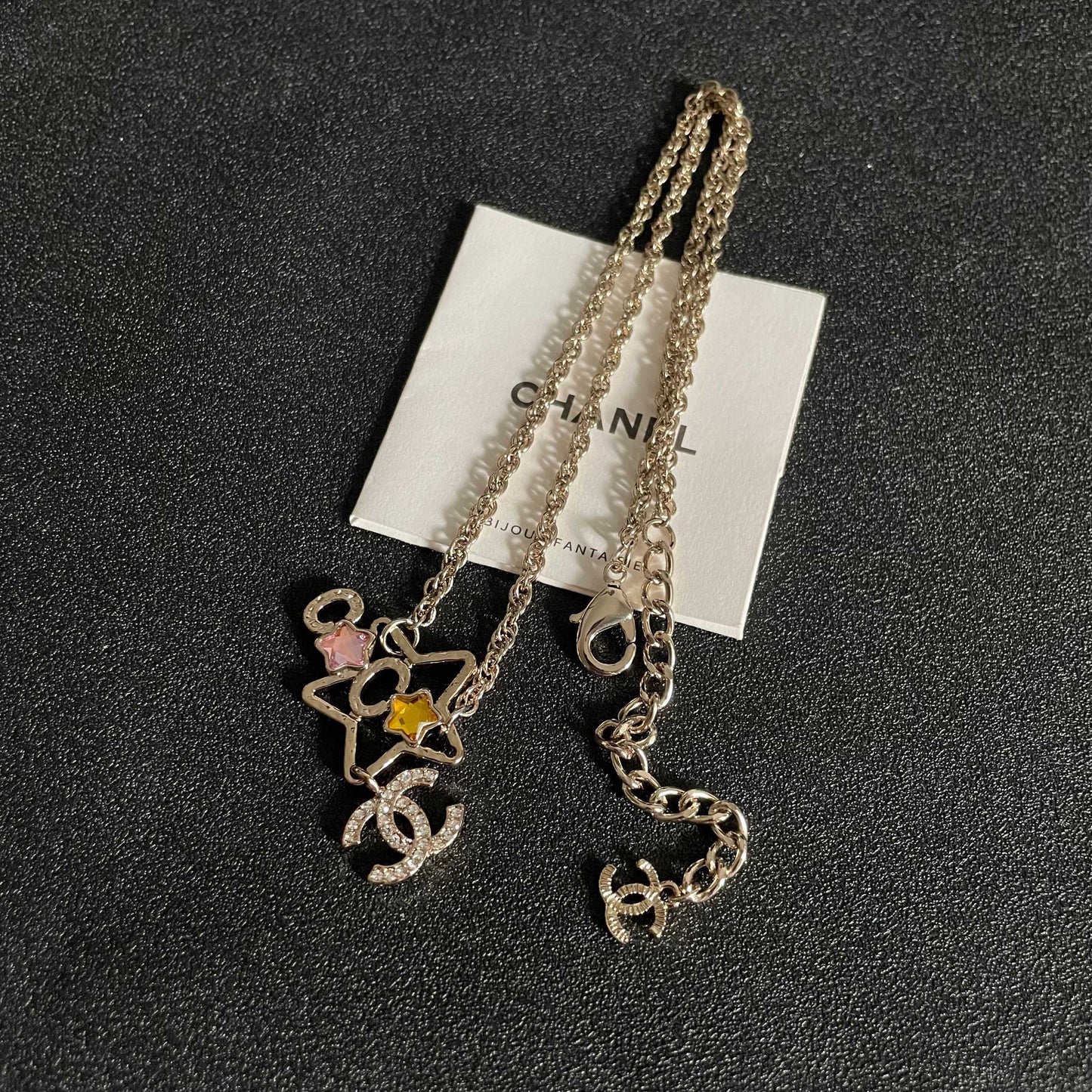 CC Vintage  Double C Star Gold Diamond Necklaces