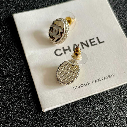 CC Vintage Double C Gold Earrings