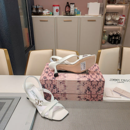 Jimmy 25 Jess Sandals White Leather 240097
