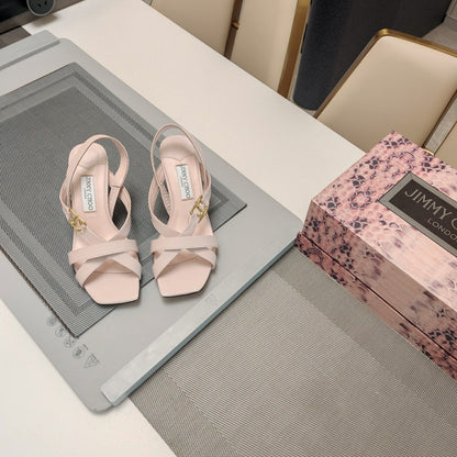 Jimmy 25 Jess Sandals Pale Pink Leather 240098