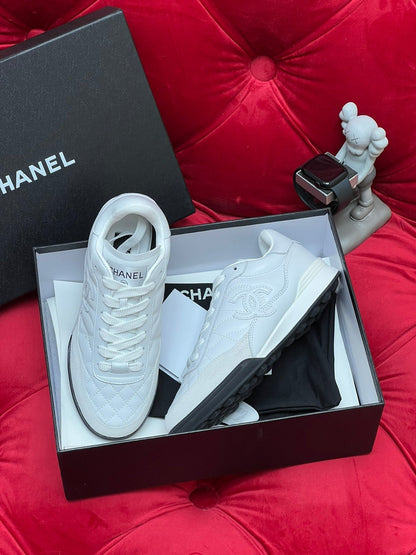 cc low sneaker white quilted calfskin