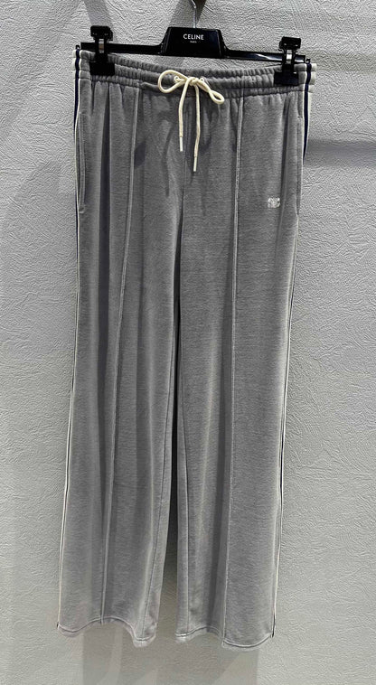 Celine 25 Pant Grey White Velvet Cotton
