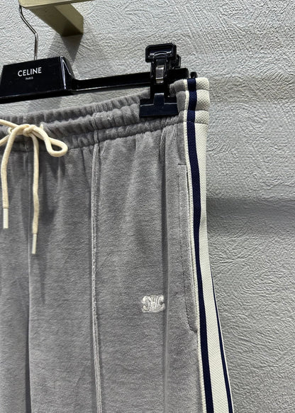 Celine 25 Pant Grey White Velvet Cotton
