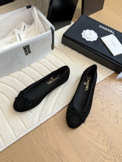 CC 25C Ballet Flat Suede Calfskin