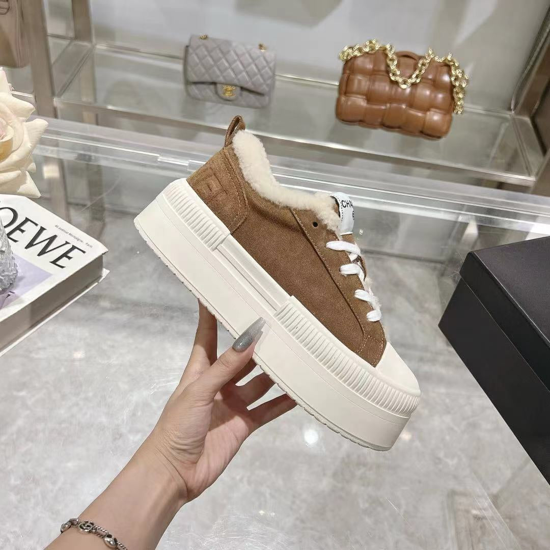 CC Sneaker Brown Suede Wool Lining