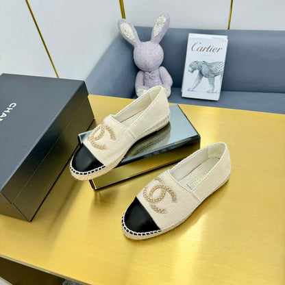 CC 25s Loafers Beige Light Wool Leather 297814