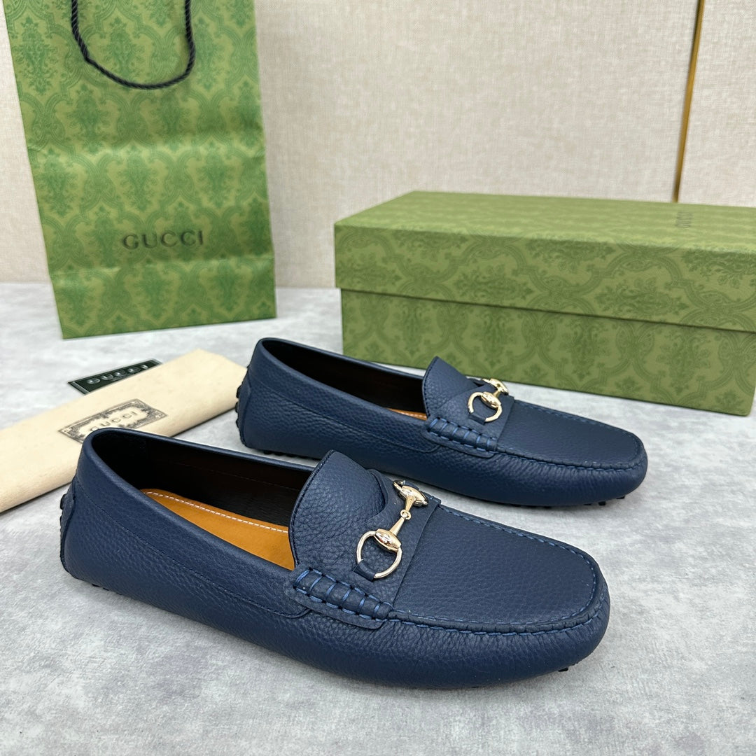 GG Men's Loafer Blue Cowhide 522539