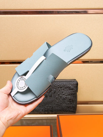 HM IZMIR SANDAL TEAL CALFSKIN
