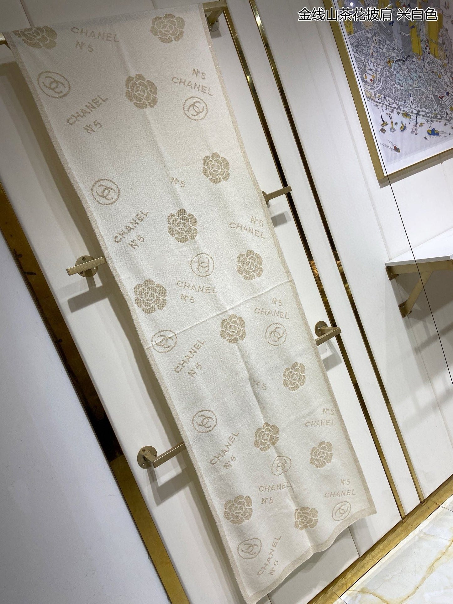 CC Scarf 195 CM In White Cashmere 407295