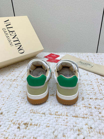 VT 25 Joy Play Low Top Sneaker White Green Cowhide 331682