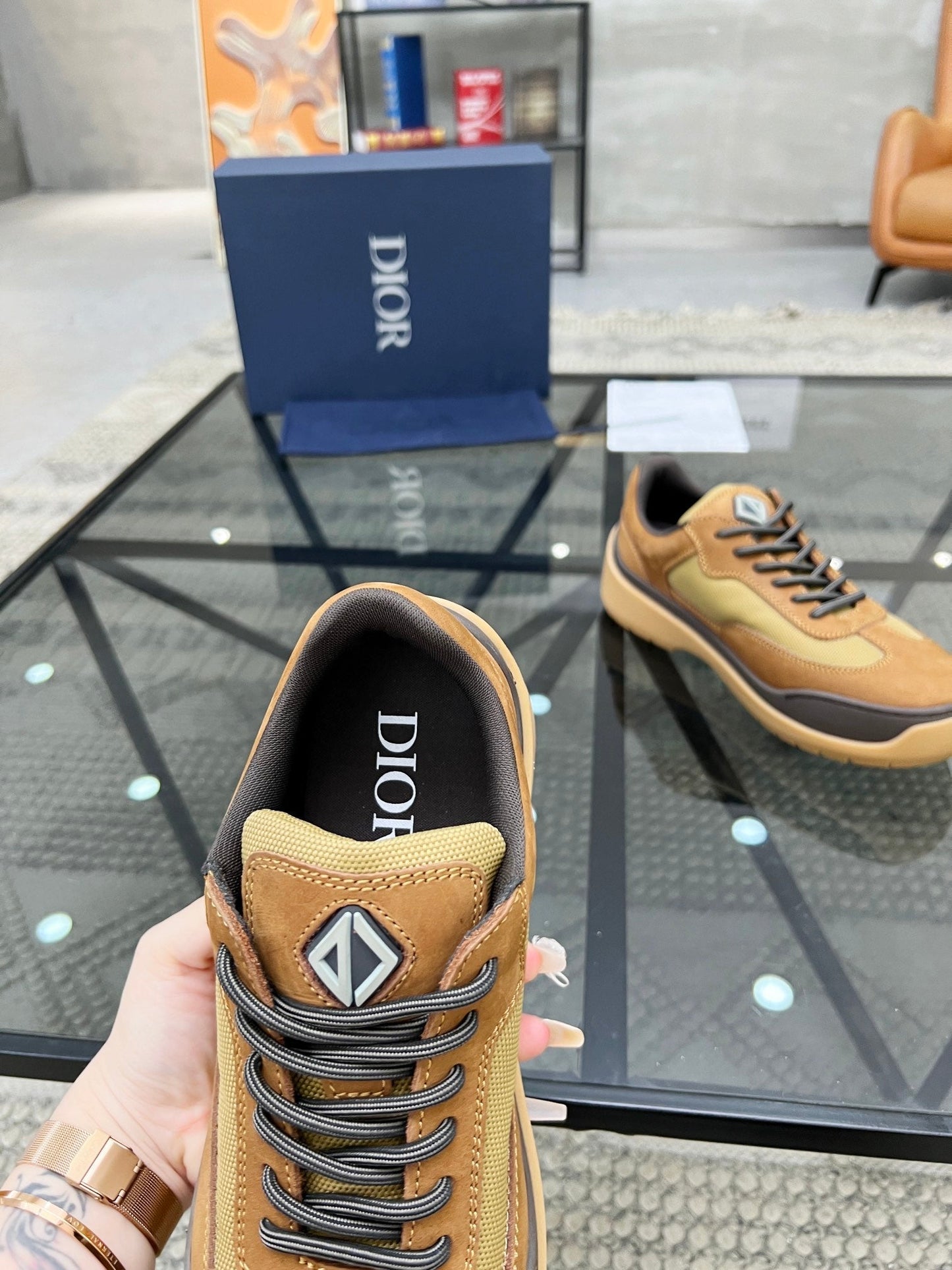 CD DEAN SNEAKER BRONZE CALFSKIN