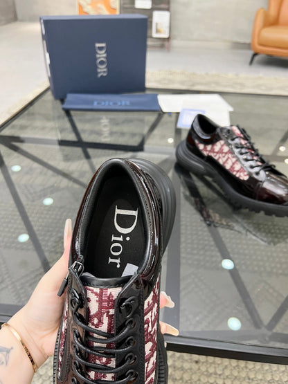 CD COMBAT DERBY SHOE WINE POLISHED CALFSKIN