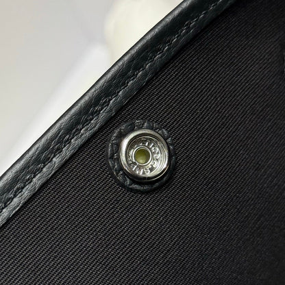 HM Garden Party 30cm Bag Black Togo Black Canvas