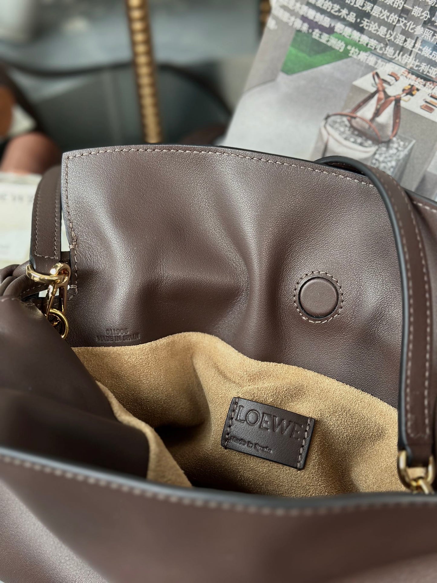 Mini Flamenco Bag 23cm Chocolate Calfskin