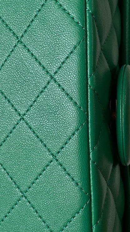 CC 25 classic flap bag 20 mini gold ball mint green calfskin