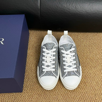 CD B23 Low-Top Sneaker Grey Oblique Jacquard Fabric